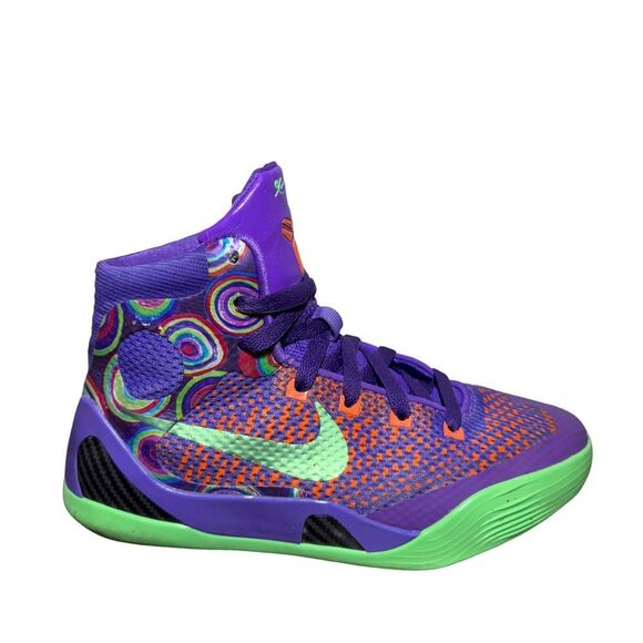 Nike Kobe IX 9 Sz 6.5y Women’s Sz 4.5 Youth Purple Pink Orange Green Kobe Bryant - Picture 1 of 6